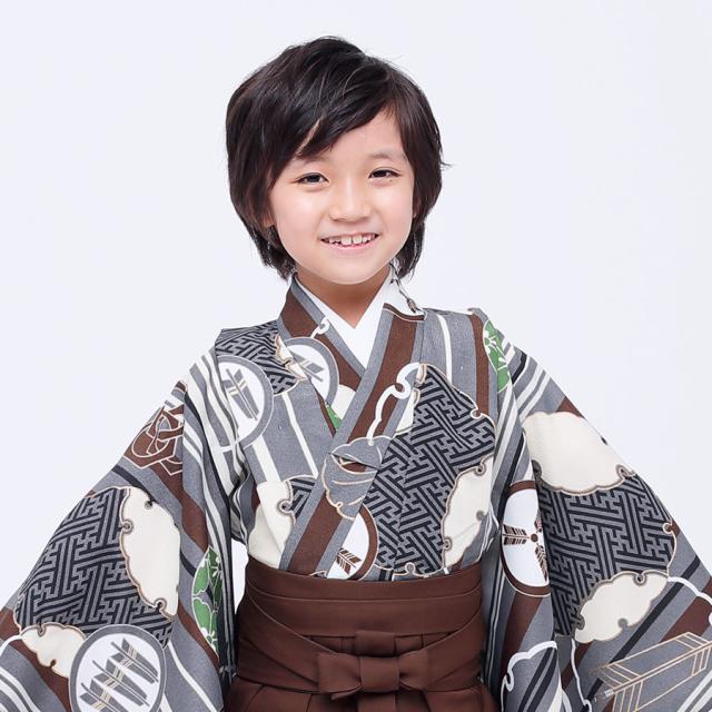 卒園用 小町kids 男児 着物 と 袴 フルセット 貸衣装 レンタル 110cm